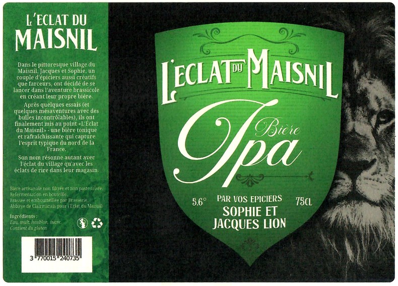 Etiquette BRASSERIE ABBAYE DE CLAIRMARAIS 47