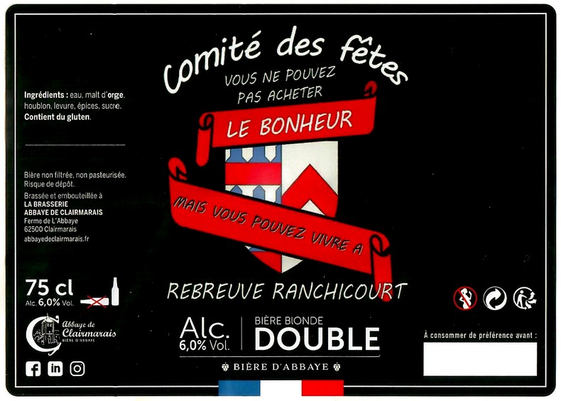 Etiquette BRASSERIE ABBAYE DE CLAIRMARAIS 50