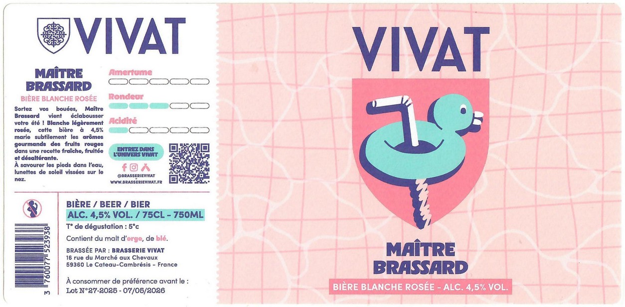 Etiquette BRASSERIE ABBAYE DU CATEAU 100