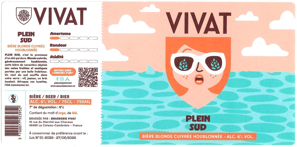 Etiquette BRASSERIE ABBAYE DU CATEAU 102