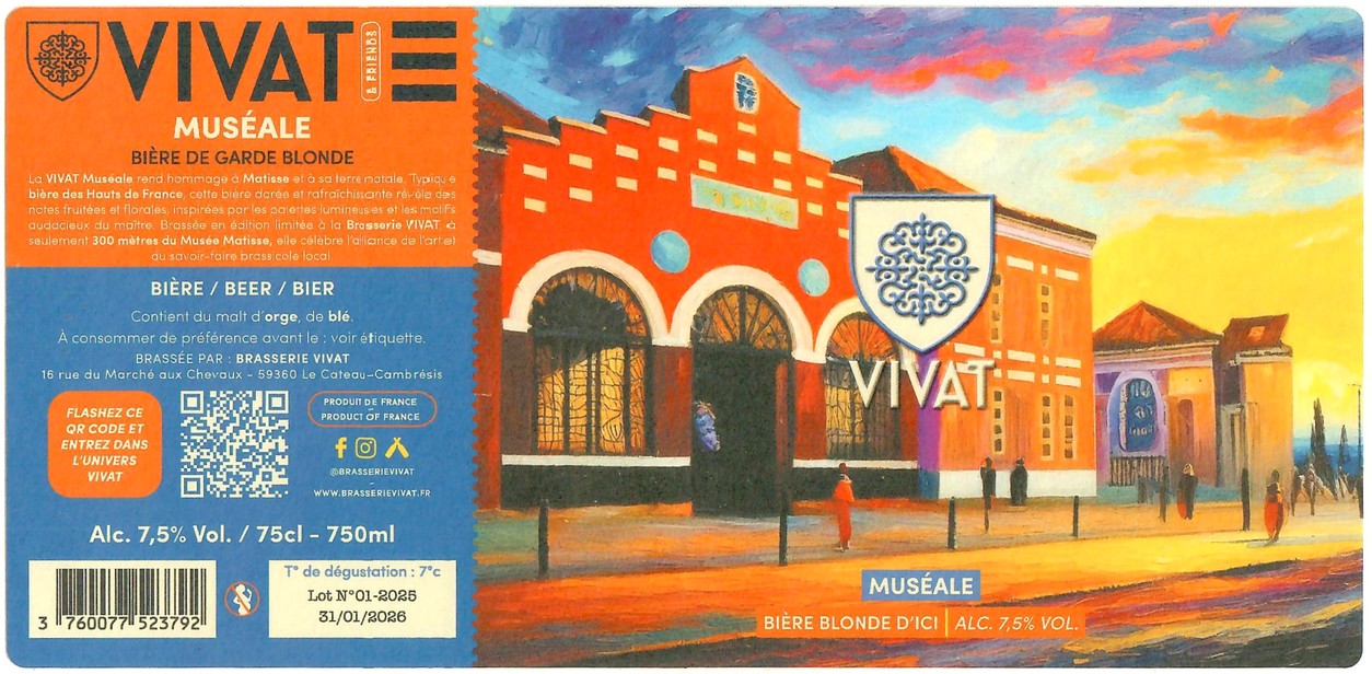 Etiquette BRASSERIE ABBAYE DU CATEAU 105