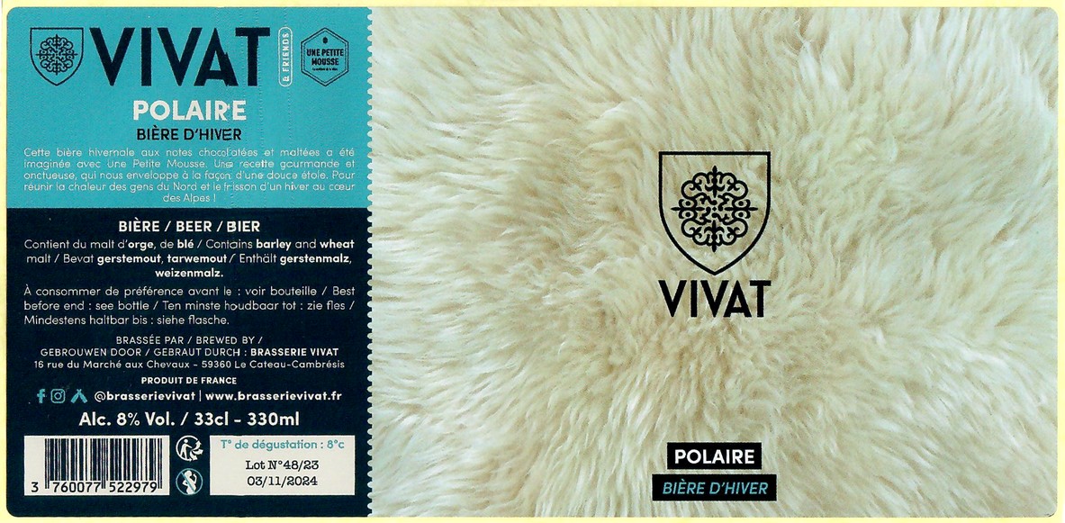 Etiquette BRASSERIE ABBAYE DU CATEAU 106