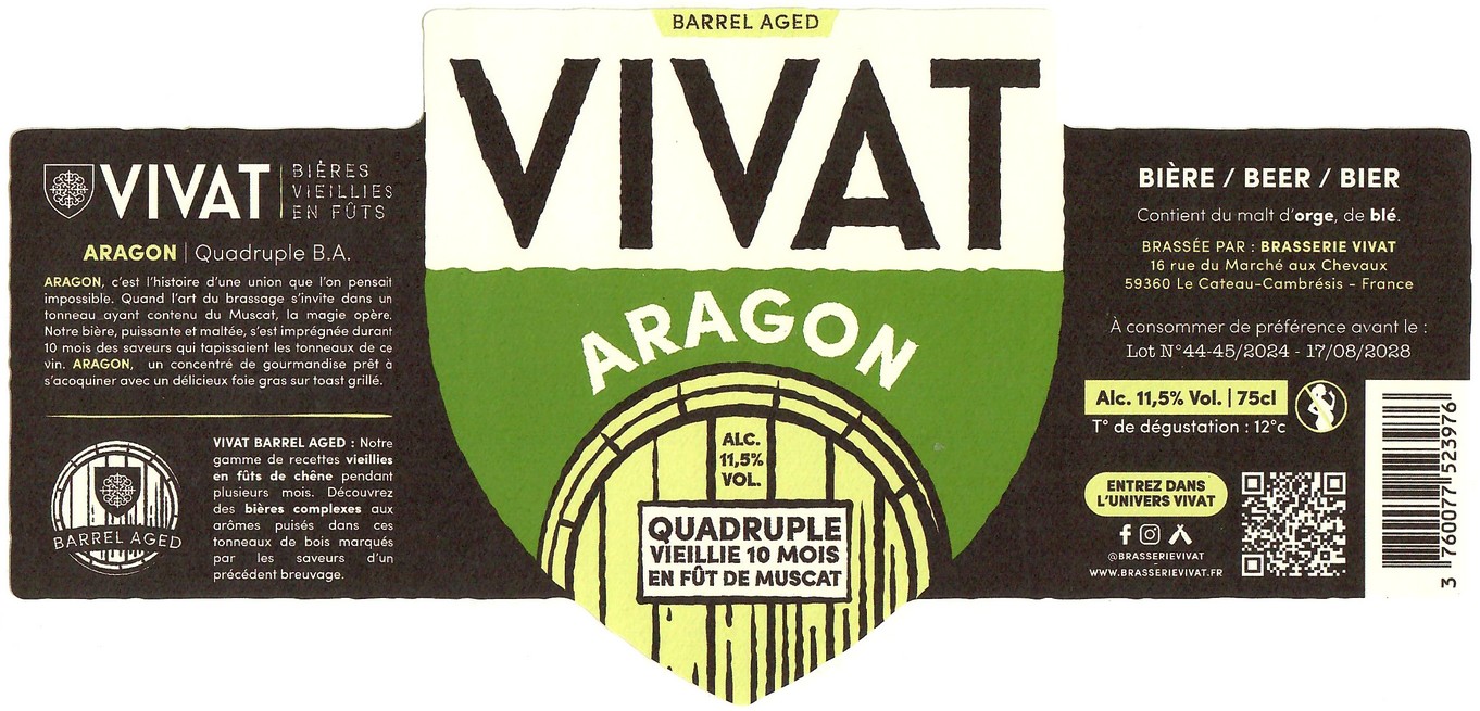 Etiquette BRASSERIE ABBAYE DU CATEAU 109