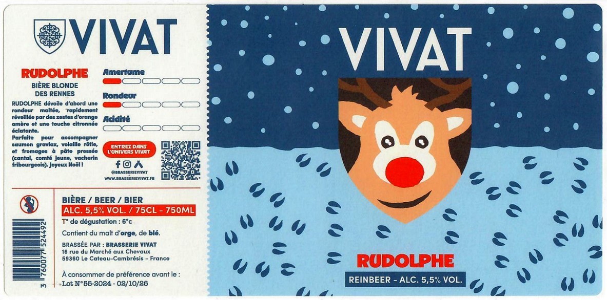 Etiquette BRASSERIE ABBAYE DU CATEAU 112
