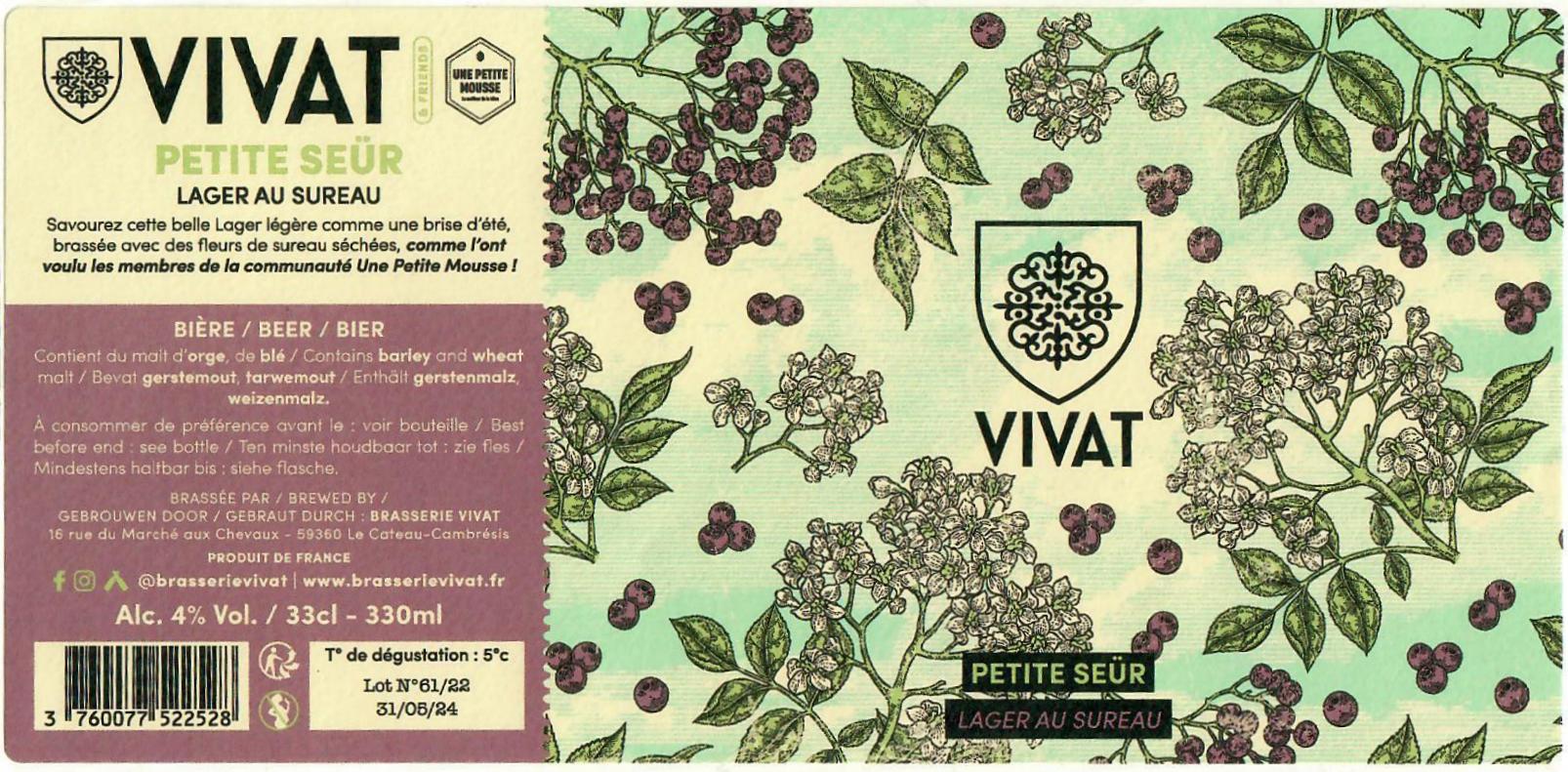 Etiquette BRASSERIE DE L'ABBAYE DU CATEAU 86