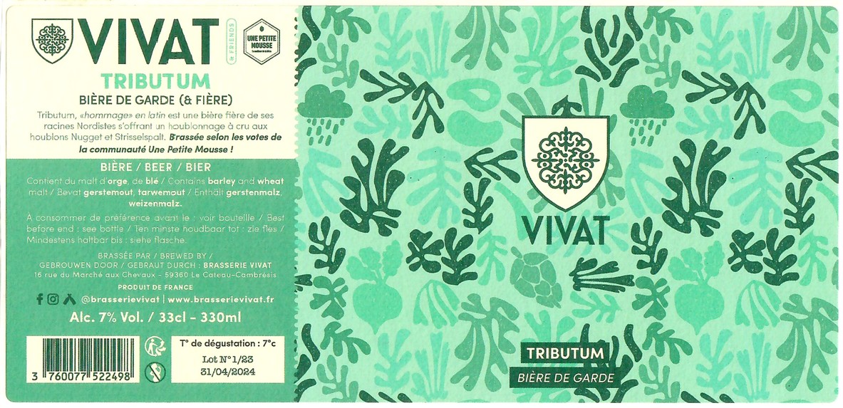 Etiquette BRASSERIE ABBAYE DU CATEAU 91