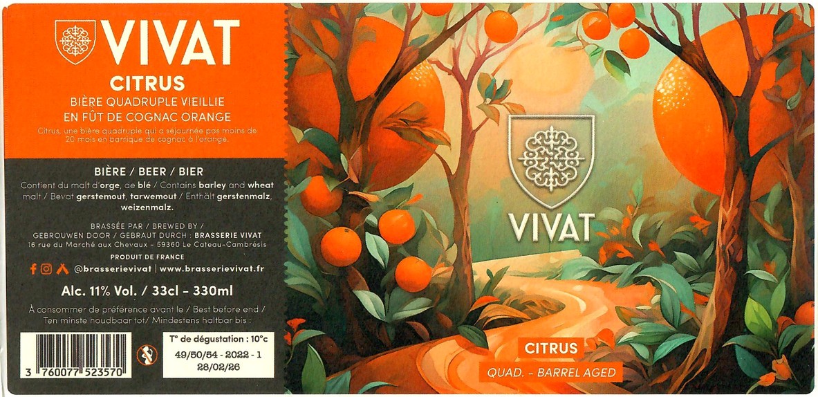 Etiquette BRASSERIE ABBAYE DU CATEAU 93