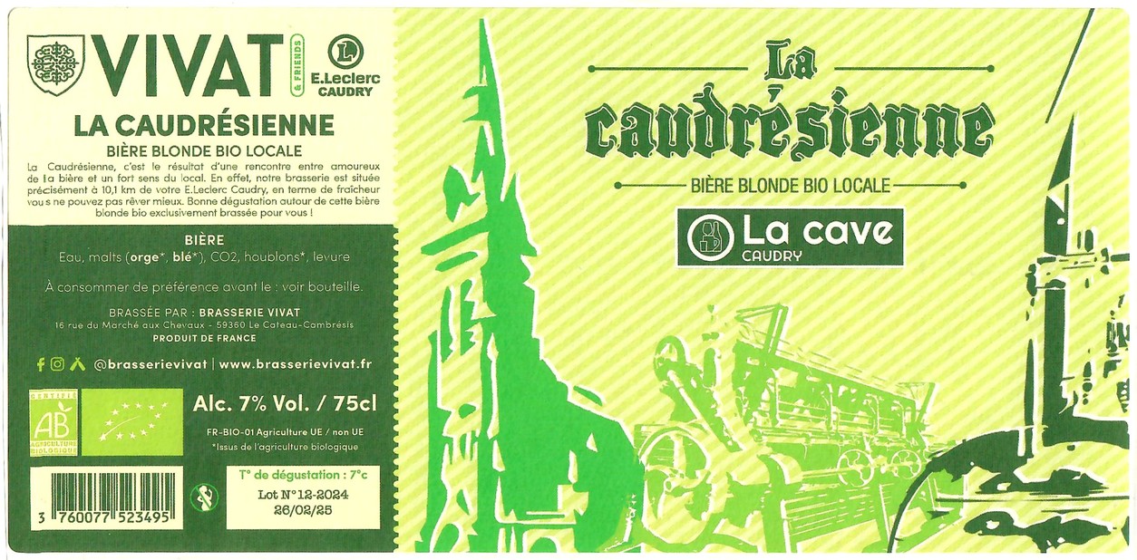 Etiquette BRASSERIE ABBAYE DU CATEAU 96