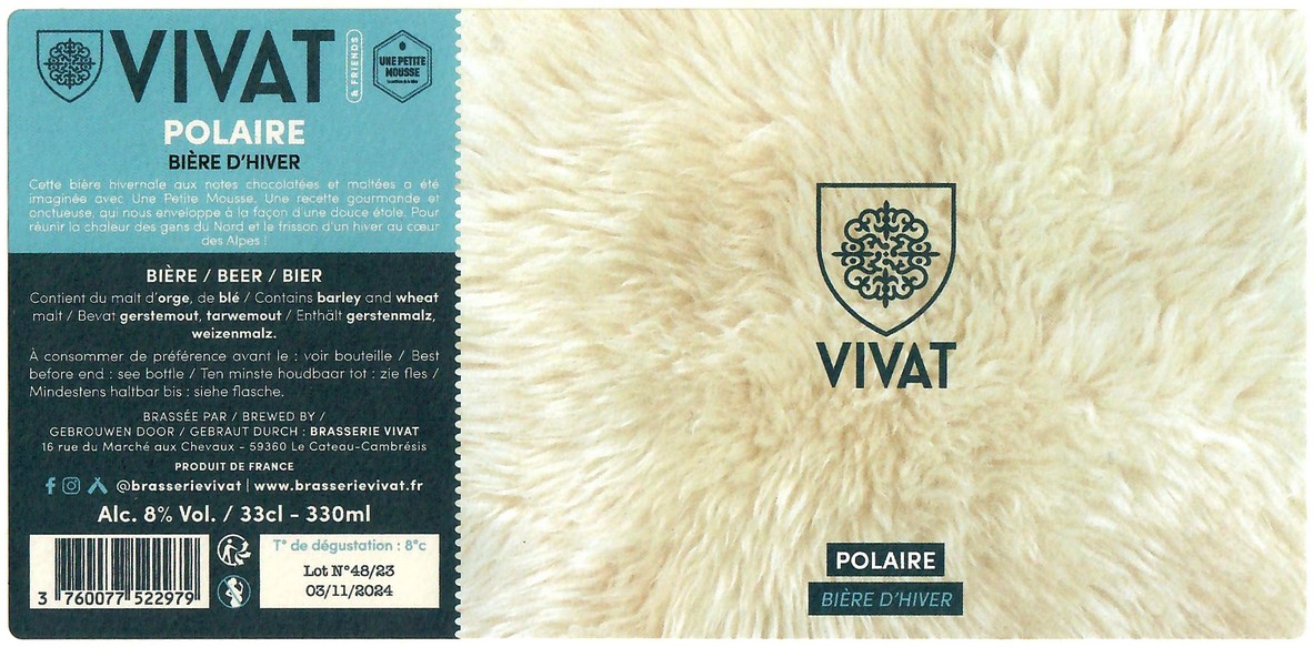 Etiquette BRASSERIE ABBAYE DU CATEAU 97