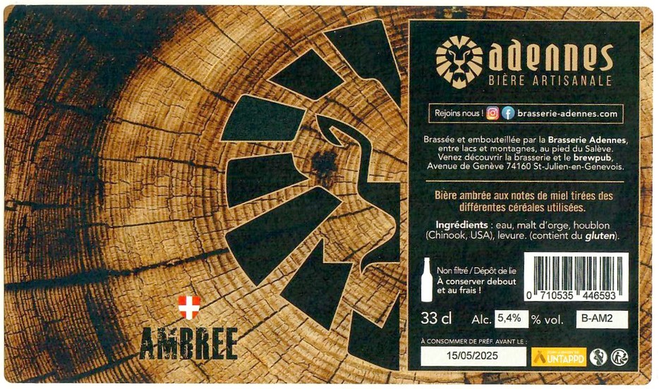 Etiquette BRASSERIE ADENNES 06