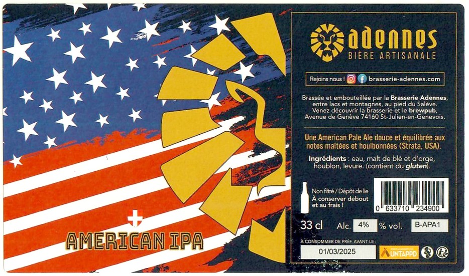 Etiquette BRASSERIE ADENNES 08