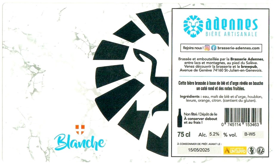 Etiquette BRASSERIE ADENNES 09