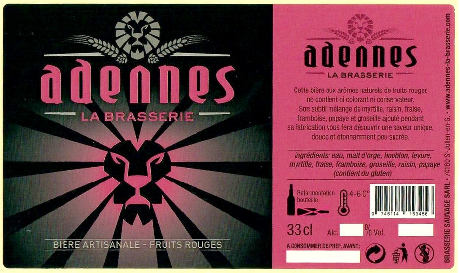 Etiquette BRASSERIE ADENNES 10
