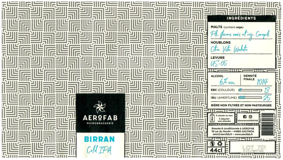 Etiquette BRASSERIE AEROFAB 09