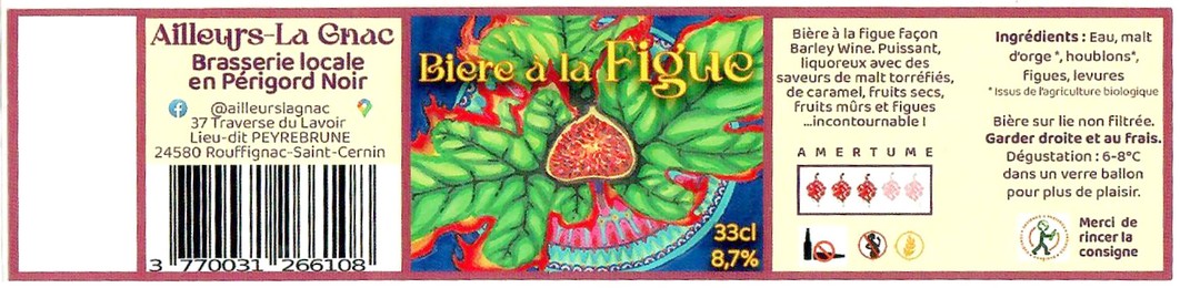 Etiquette BRASSERIE AILLEURS LA GNAC 02