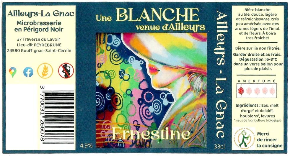 Etiquette BRASSERIE AILLEURS LA GNAC 04