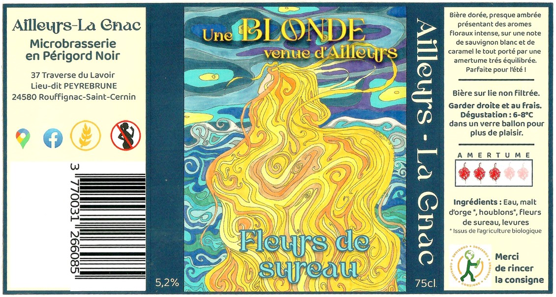 Etiquette BRASSERIE AILLEURS LA GNAC 11