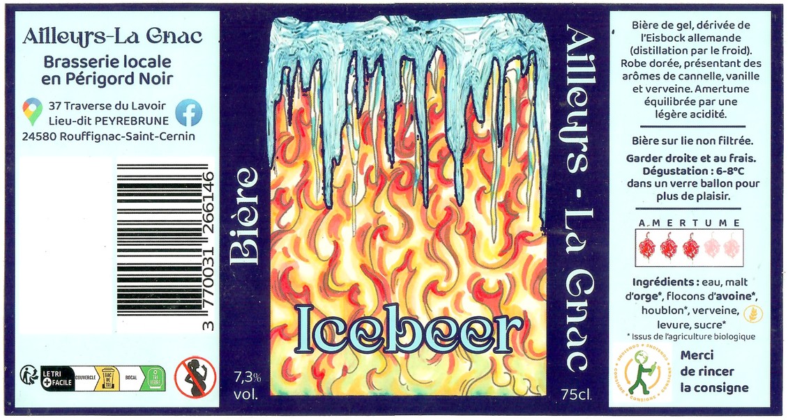 Etiquette BRASSERIE AILLEURS LA GNAC 12