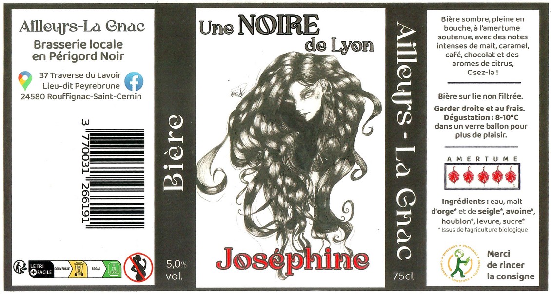 Etiquette BRASSERIE AILLEURS LA GNAC 13