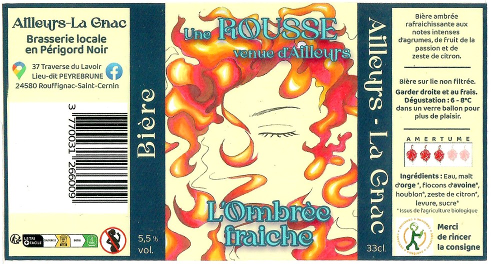 Etiquette BRASSERIE AILLEURS LA GNAC 14