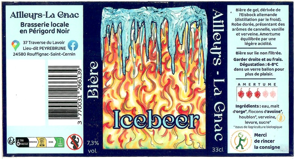 Etiquette BRASSERIE AILLEURS LA GNAC 16