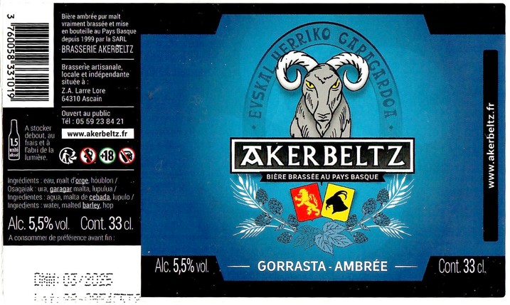 Etiquette BRASSERIE AKERBELTZ 11