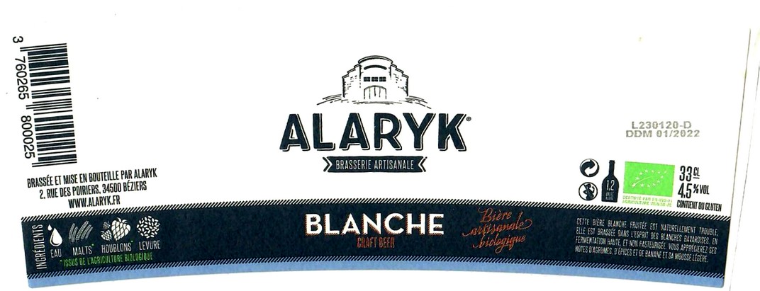 etiquette BRASSERIE ALARYK 07