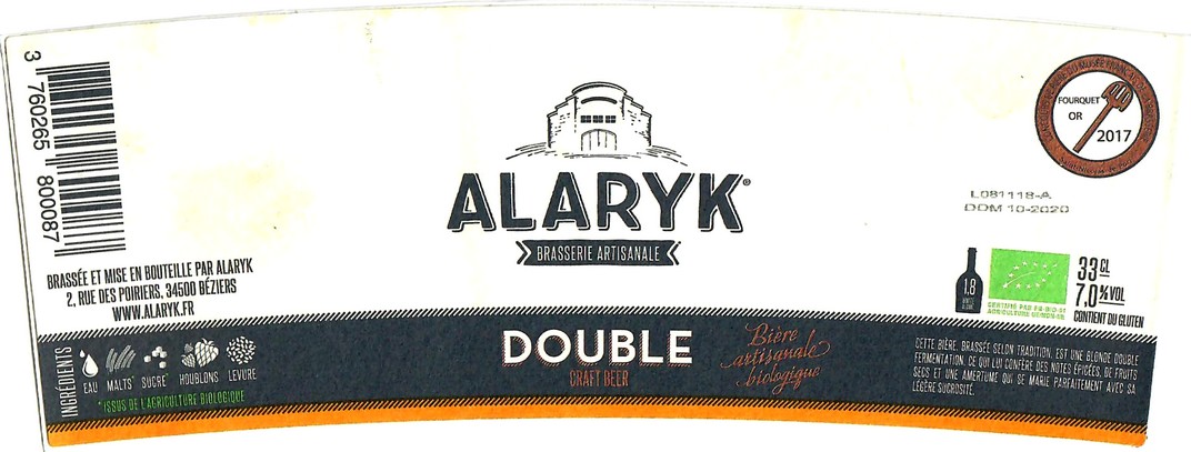 Etiquette BRASSERIE ALARYK 13