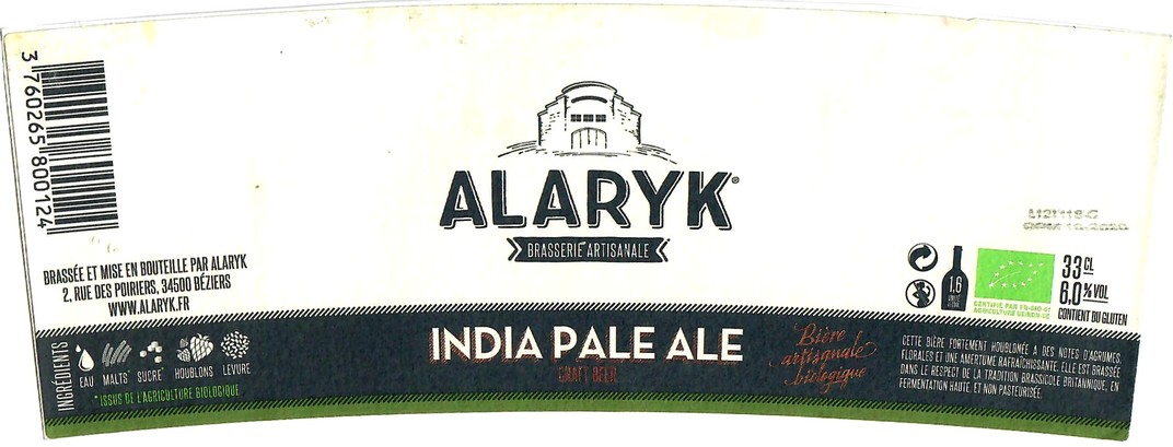 Etiquette BRASSERIE ALARYK 14