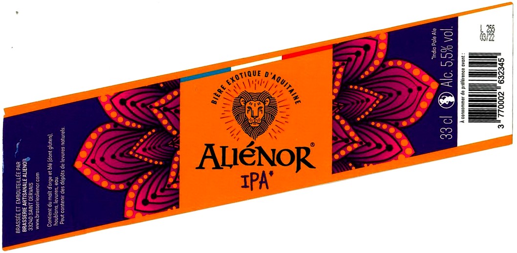 etiquette BRASSERIE ALIENOR 21