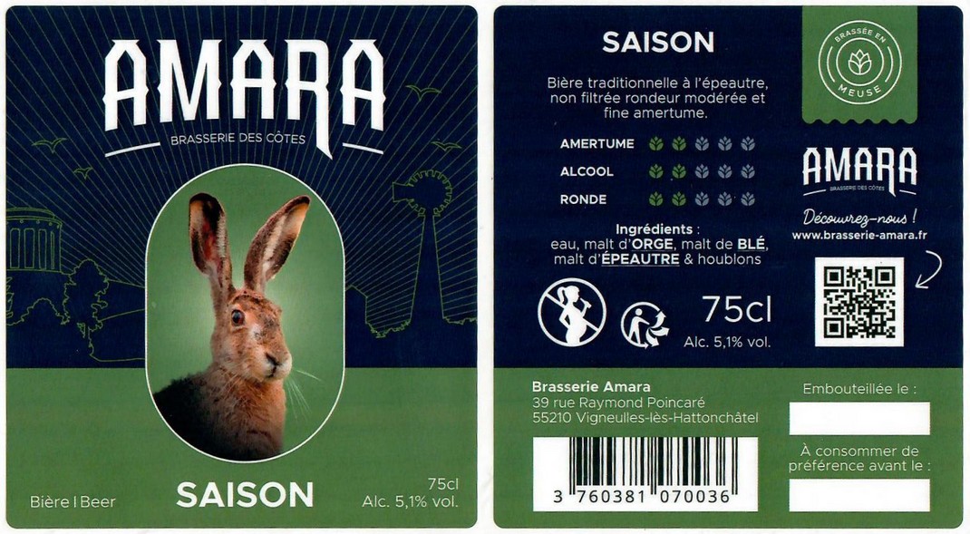 Etiquette BRASSERIE AMARA 02