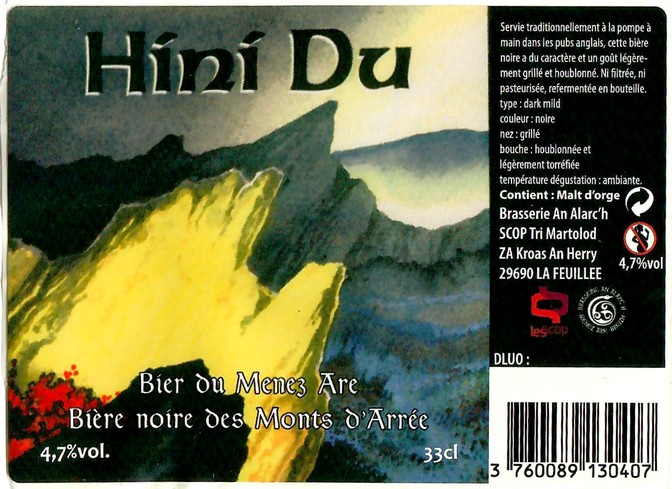 Etiquette BRASSERIE AN ALARC'H 63