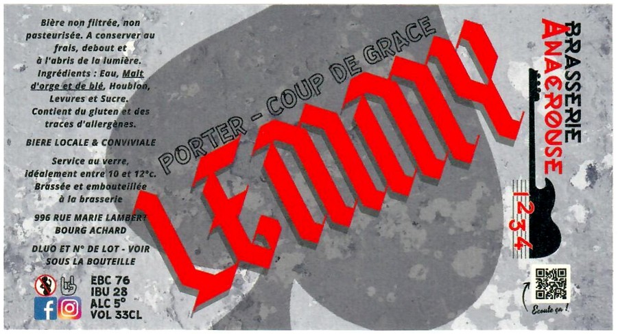 Etiquette BRASSERIE ANACROUSE 06