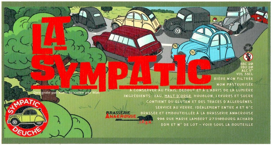 Etiquette BRASSERIE ANACROUSE 14