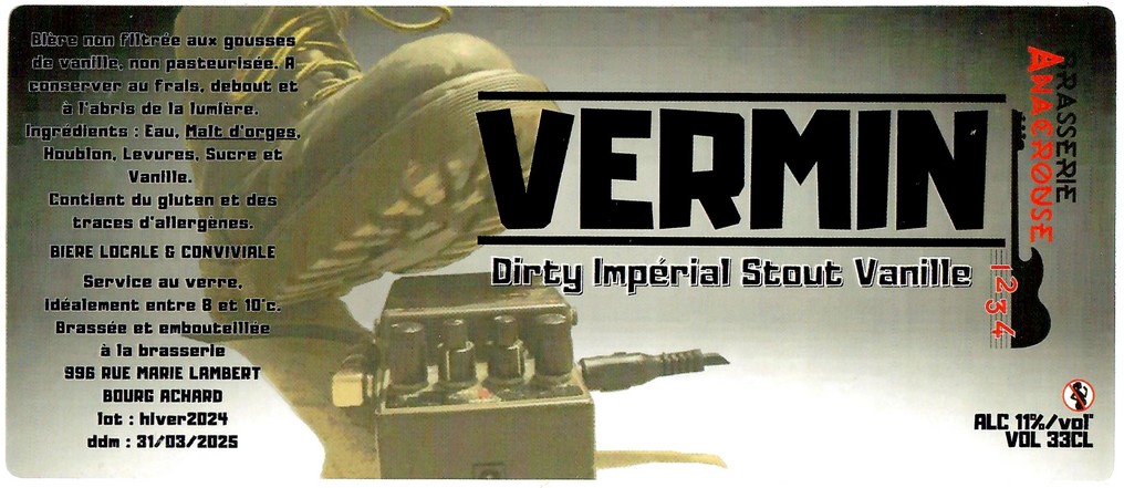 Etiquette BRASSERIE ANACROUSE 19