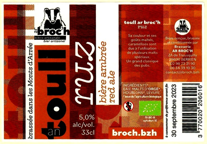 etiquette BRASSERIE AR BROCH 07