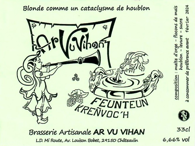 Etiquette BRASSERIE AR VU VIHAN 10