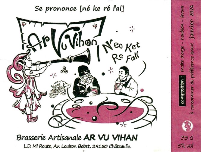 Etiquette BRASSERIE AR VU VIHAN 12