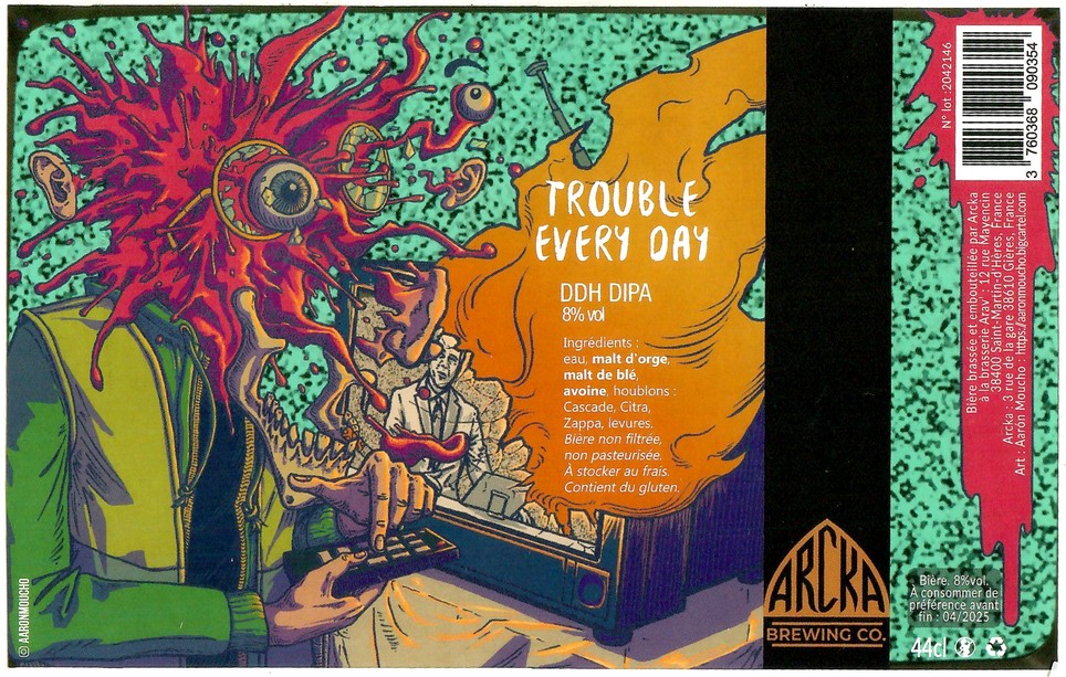 Etiquette BRASSERIE ARAV CRAFT BREWERY 08