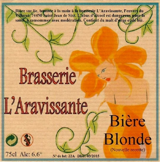 Etiquette BRASSERIE ARAVISSANTE 18