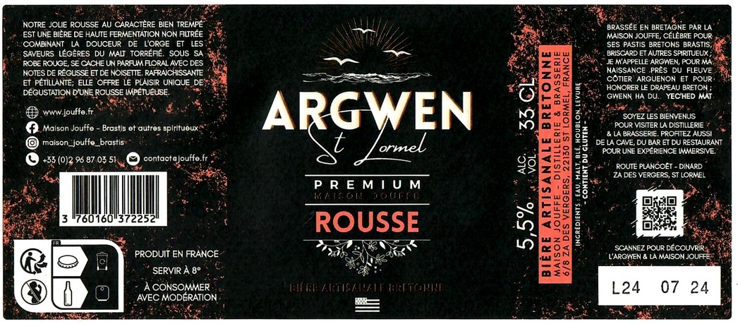 Etiquette BRASSERIE ARGWEN 01