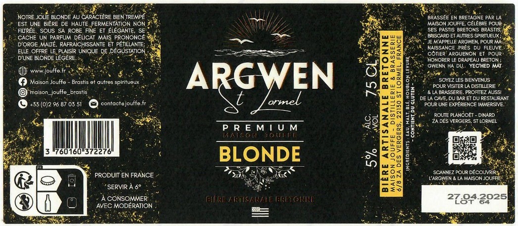 Etiquette BRASSERIE ARGWEN 03