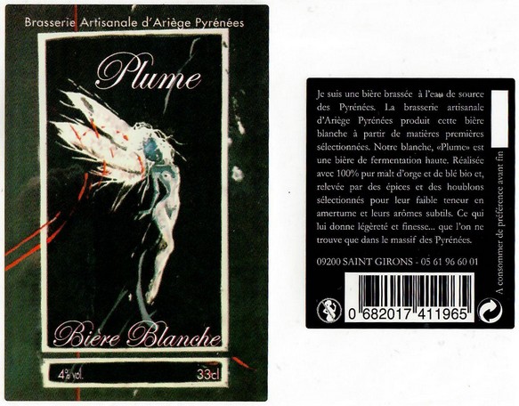 Etiquette BRASSERIE ARIEGE PYRENEES 18