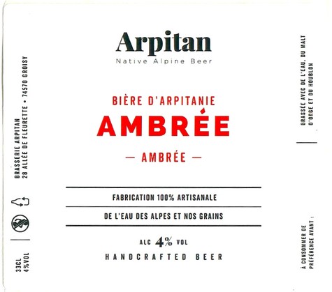 Etiquette BRASSERIE ARPITAN 01