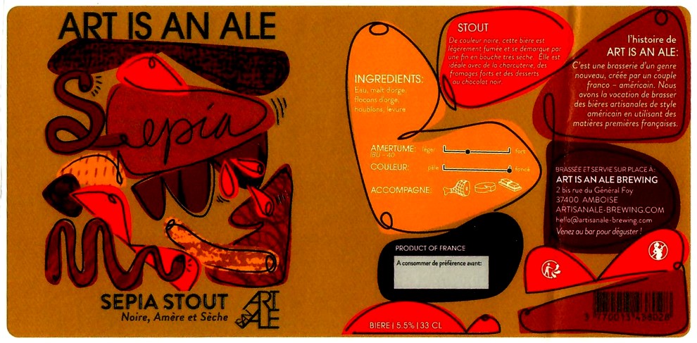etiquette BRASSERIE ART IS AN ALE 08