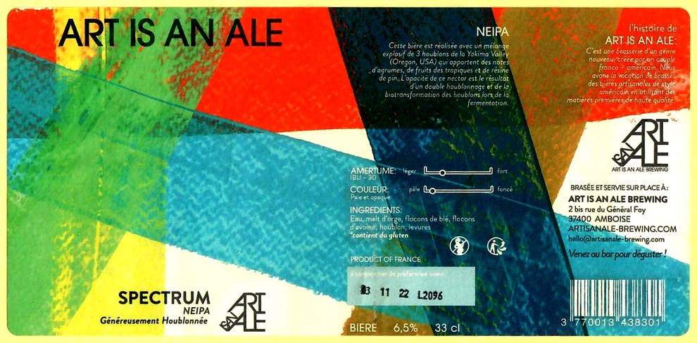 etiquette BRASSERIE ART IS AN ALE 12