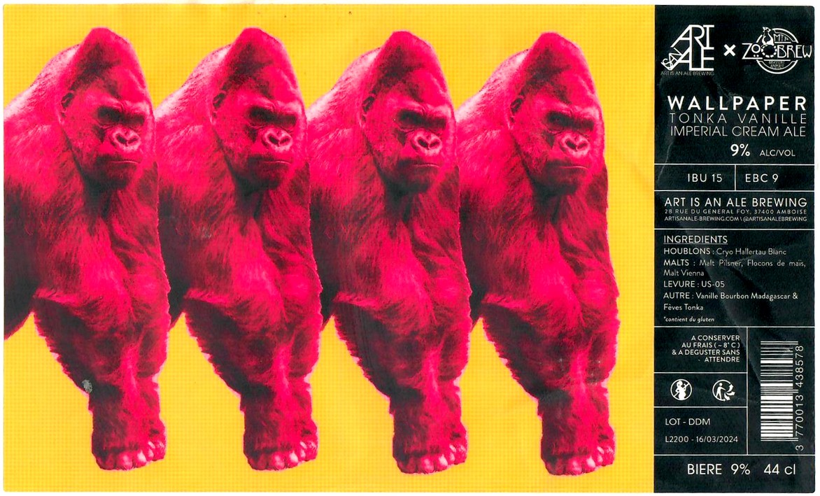 Etiquette BRASSERIE ART I AN ALE 14