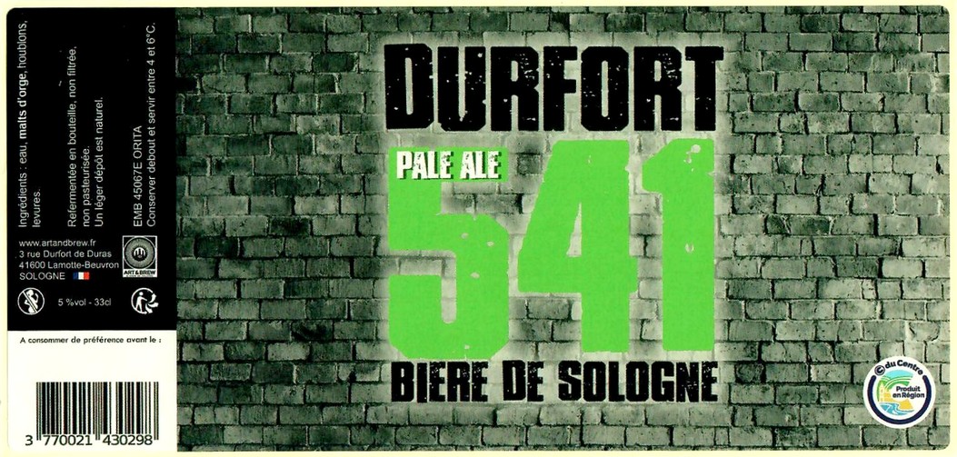 Etiquette BRASSERIE ART&BREW 17