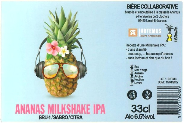 Etiquette BRASSERIE ARTEMUS 08