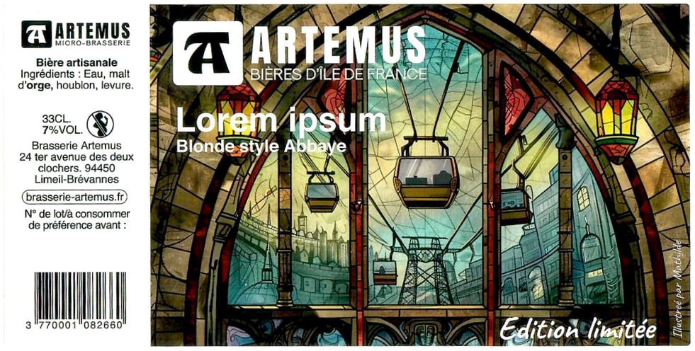 Etiquette BRASSERIE ARTEMUS 18
